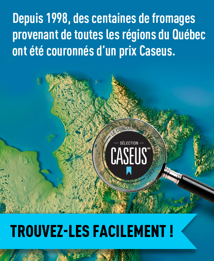 Depuis 1998, des centaines de fromages provenant de toutes les régions du Québec ont été couronnés d'un prix Caseus. Trouvez les facilement.